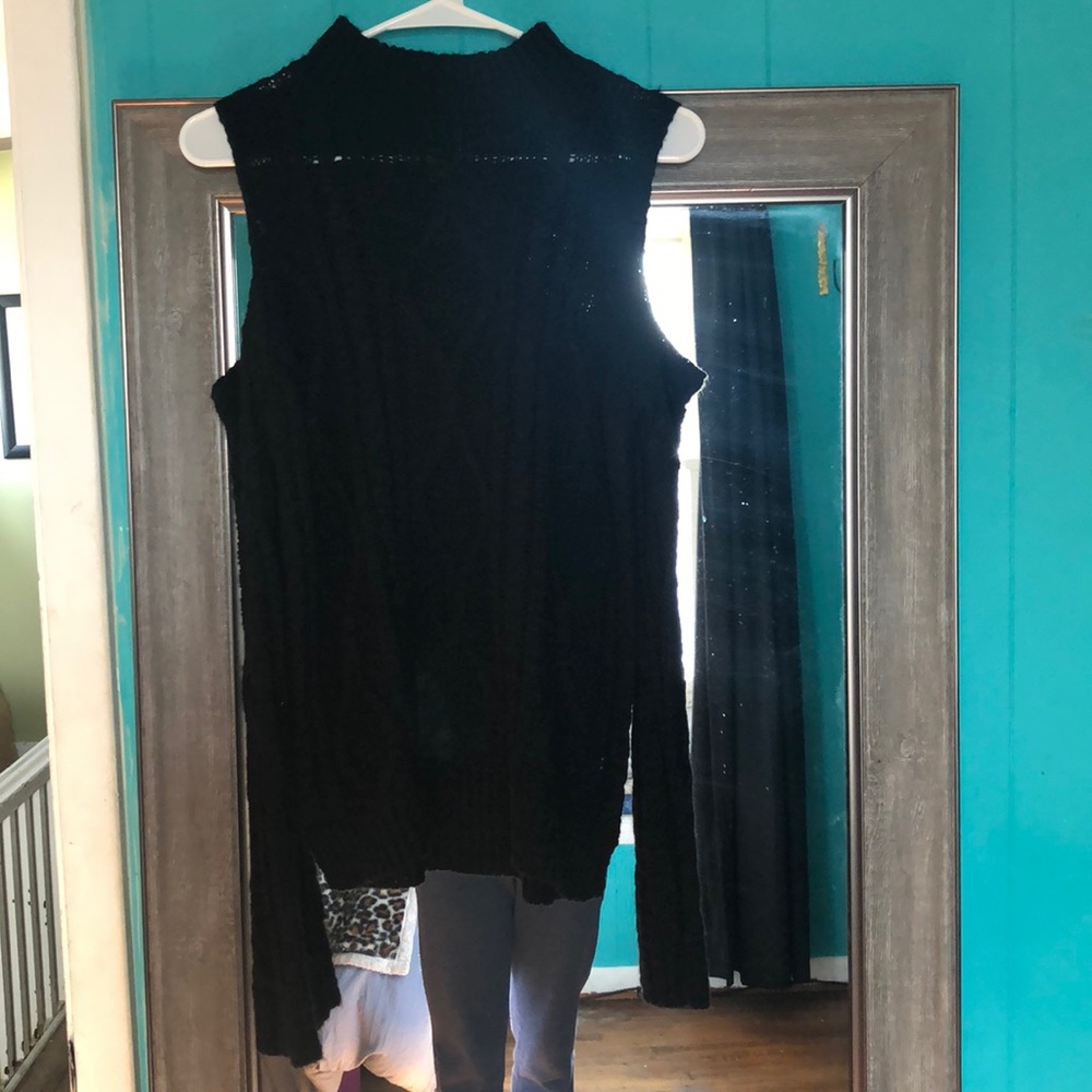 Open shoulder sweater